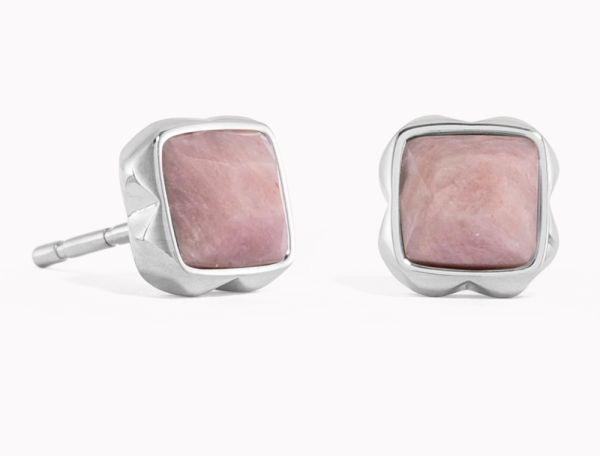 Coeur de Lion Silver Studs Rhodochrosite - July